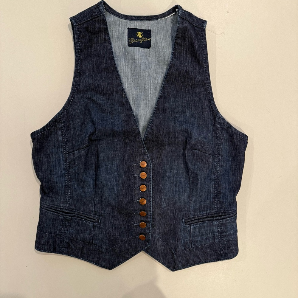 VINTAGE - Wrangler denim vest sz M/L